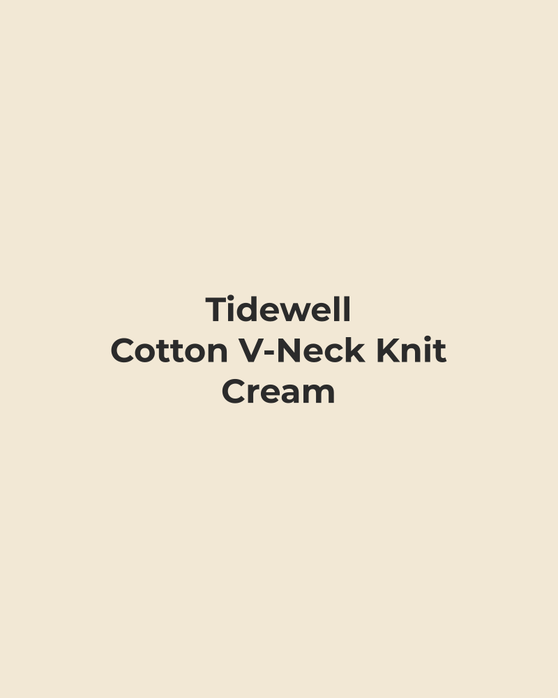 Cotton V-Neck Knit – Cream