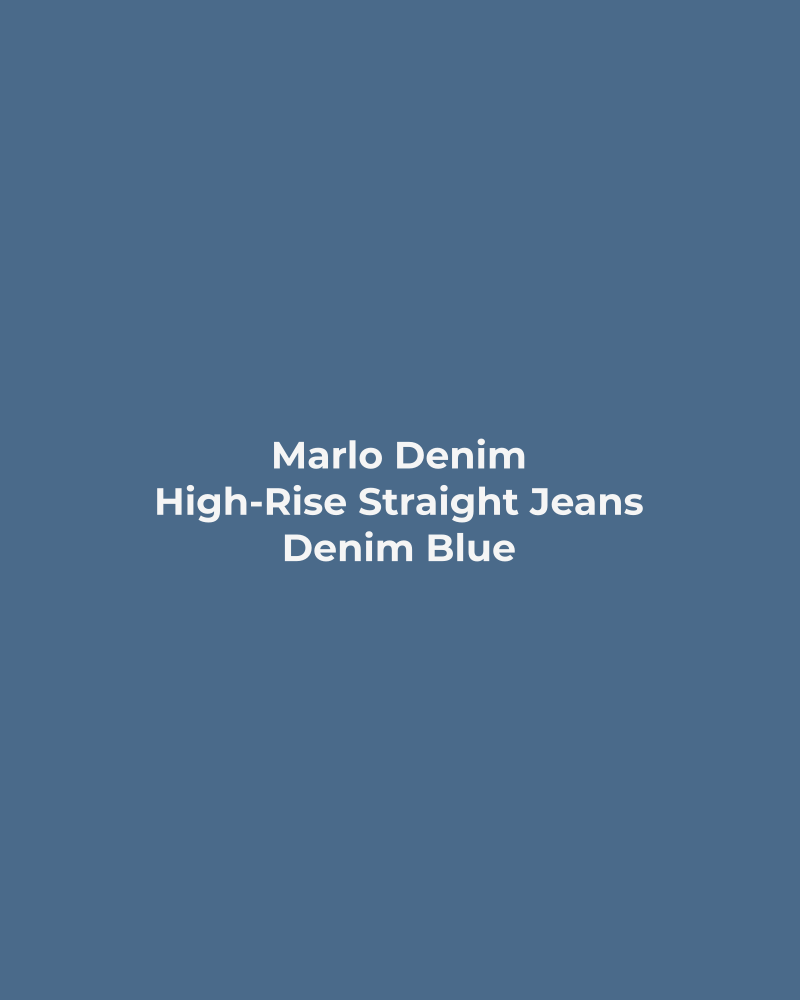 High-Rise Straight Jeans – Denim Blue