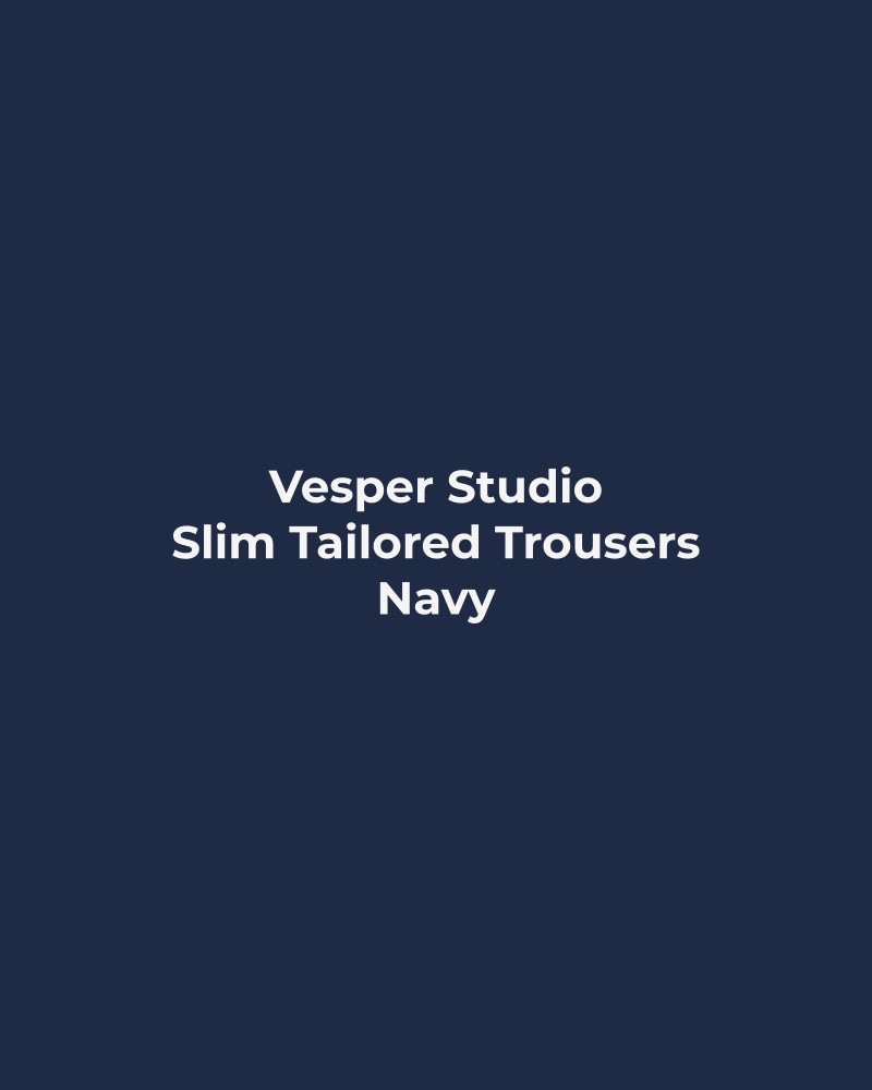 Slim Tailored Trousers – Navy