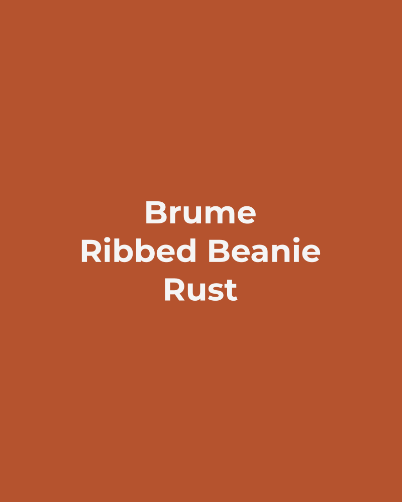 Ribbed Beanie – Rust