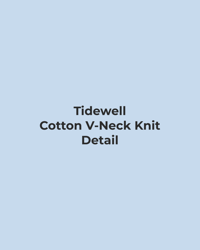 Cotton V-Neck Knit – detail