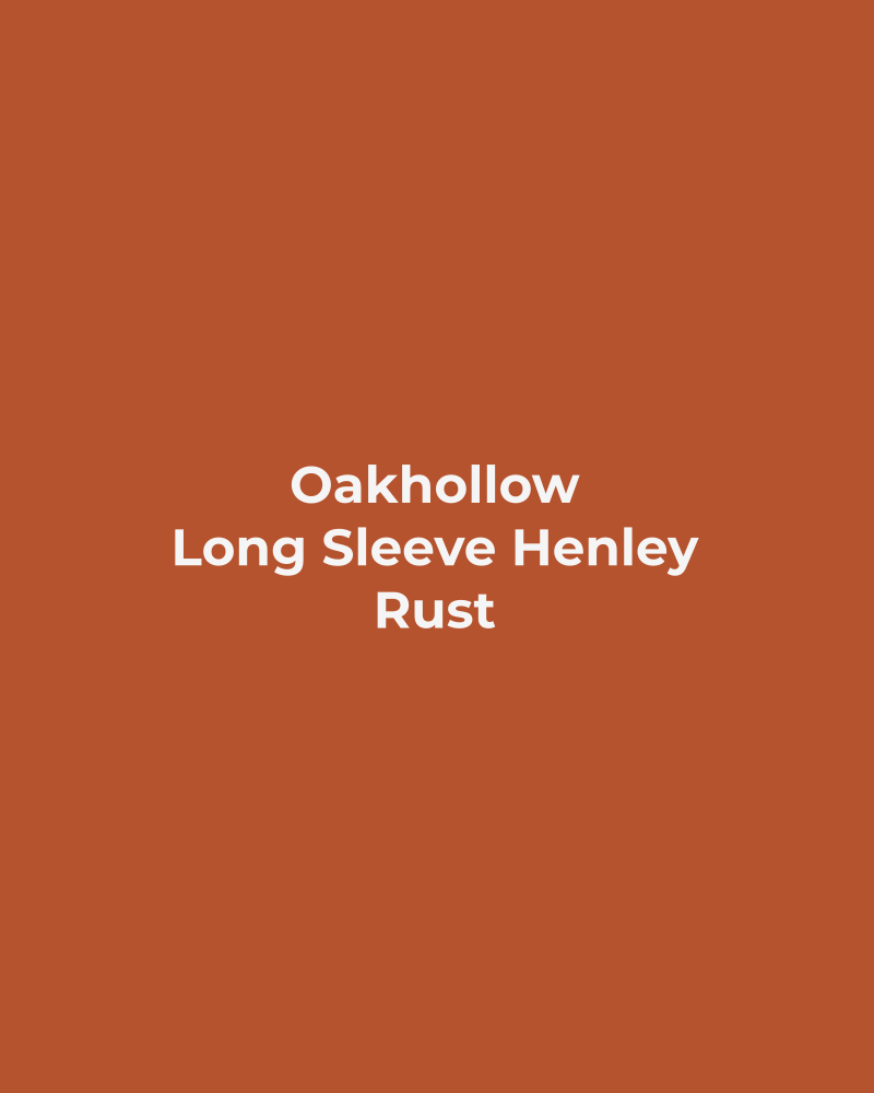 Long Sleeve Henley – Rust