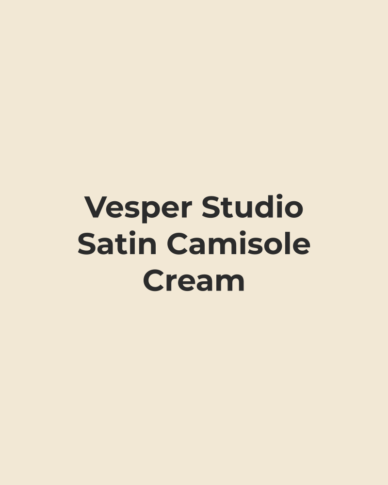 Satin Camisole – Cream