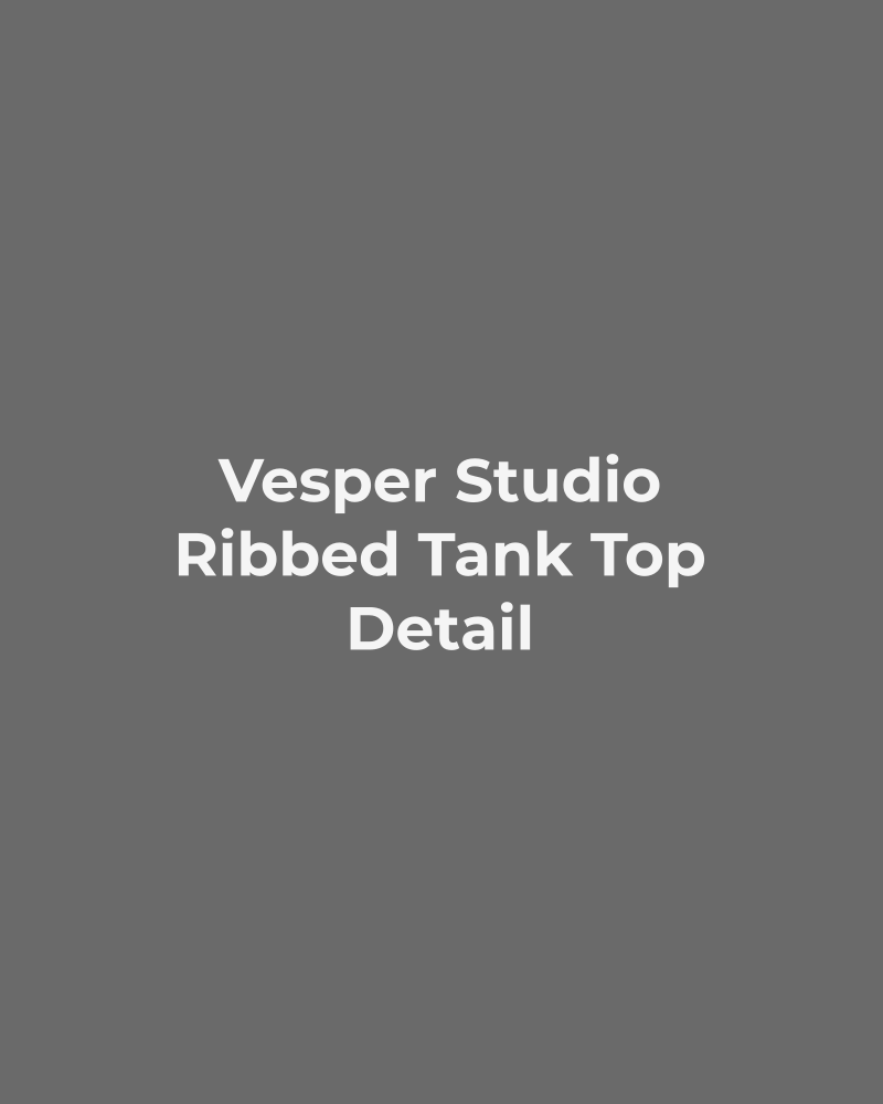 Ribbed Tank Top – detail