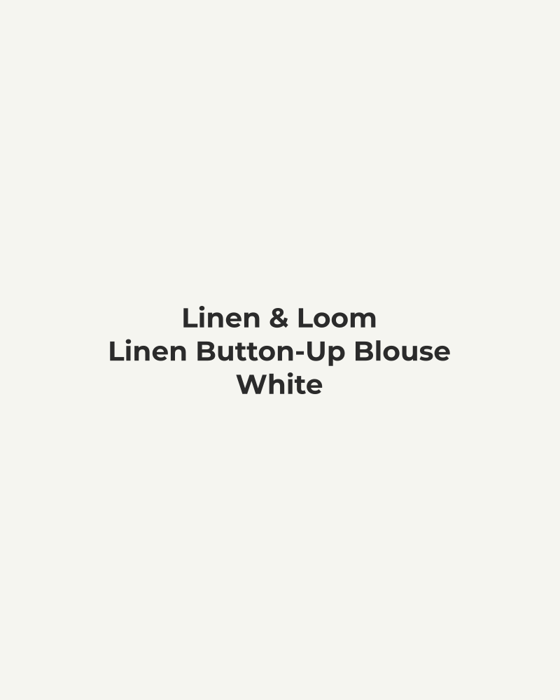 Linen Button-Up Blouse – White
