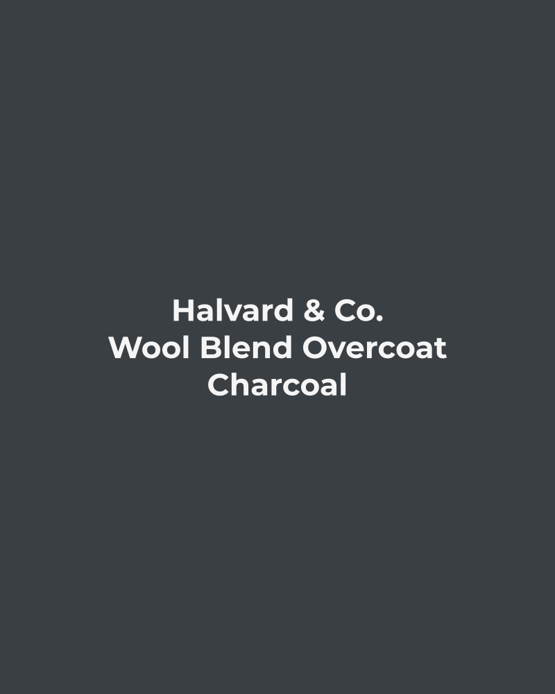 Wool Blend Overcoat – Charcoal