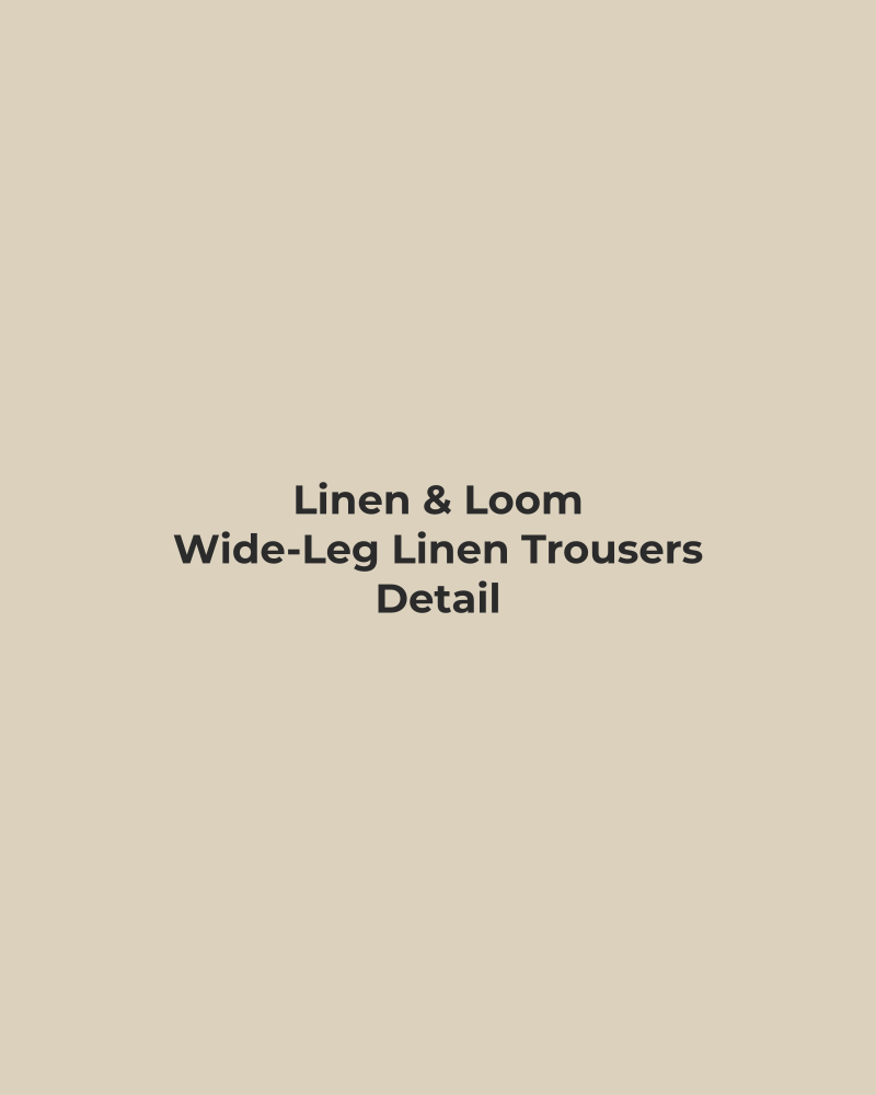 Wide-Leg Linen Trousers – detail