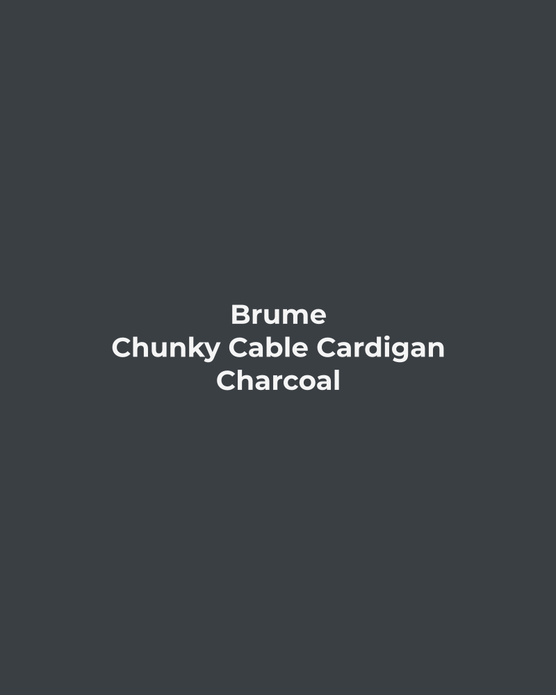 Chunky Cable Cardigan – Charcoal