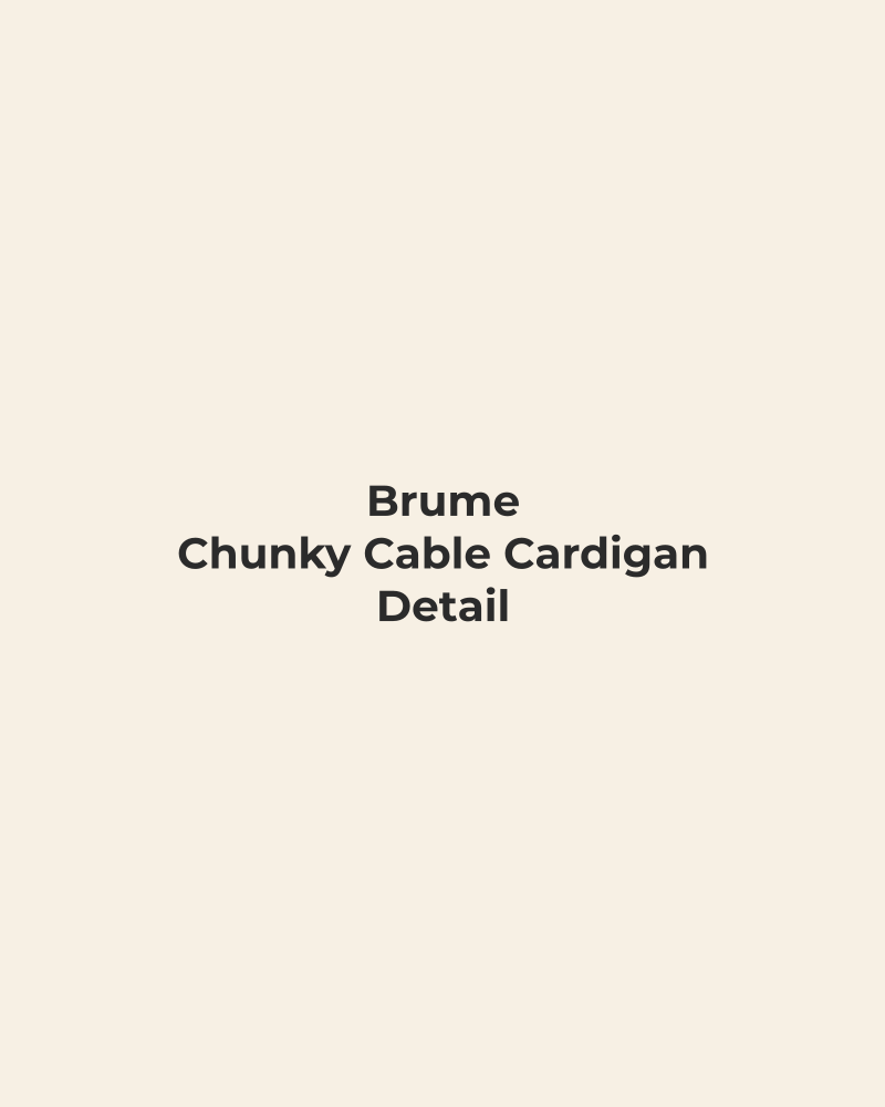 Chunky Cable Cardigan – detail
