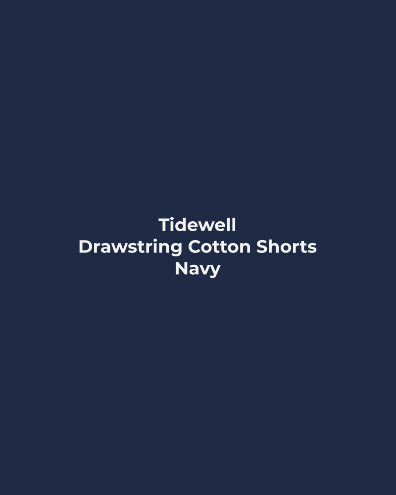 Drawstring Cotton Shorts – Navy