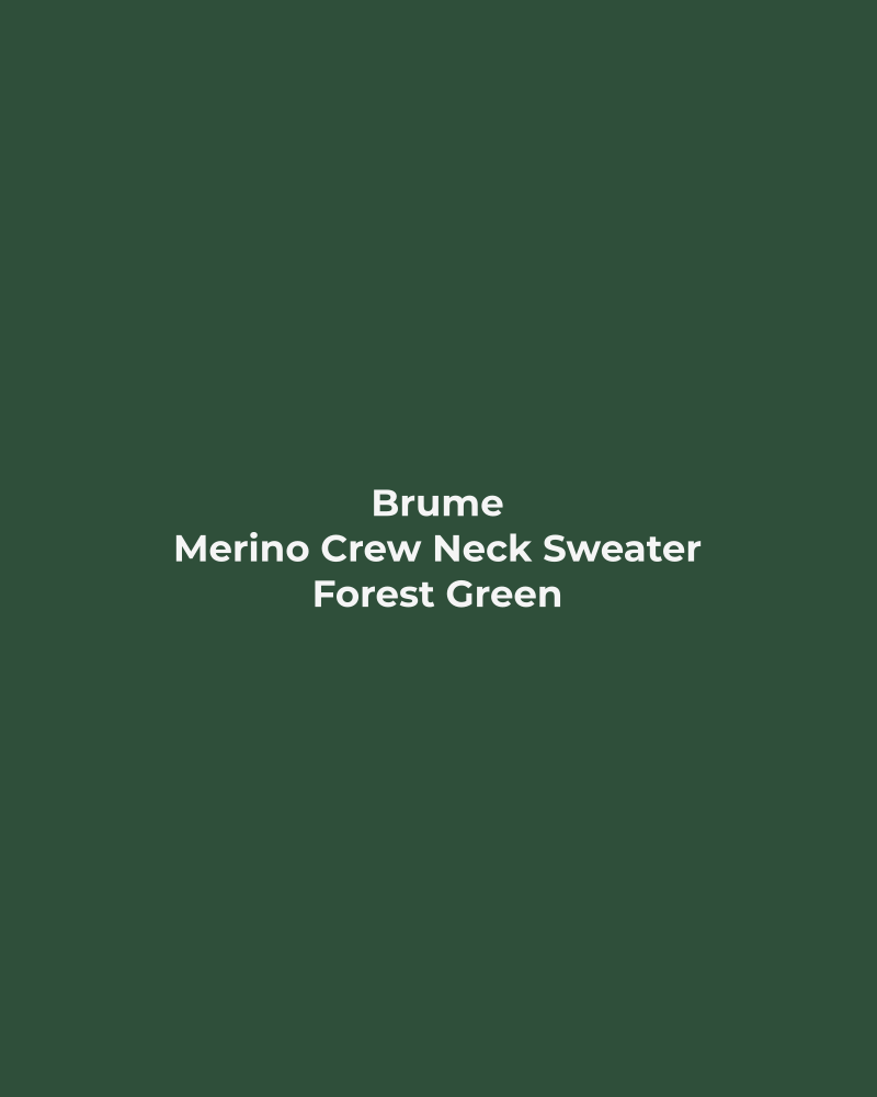 Merino Crew Neck Sweater – Forest Green