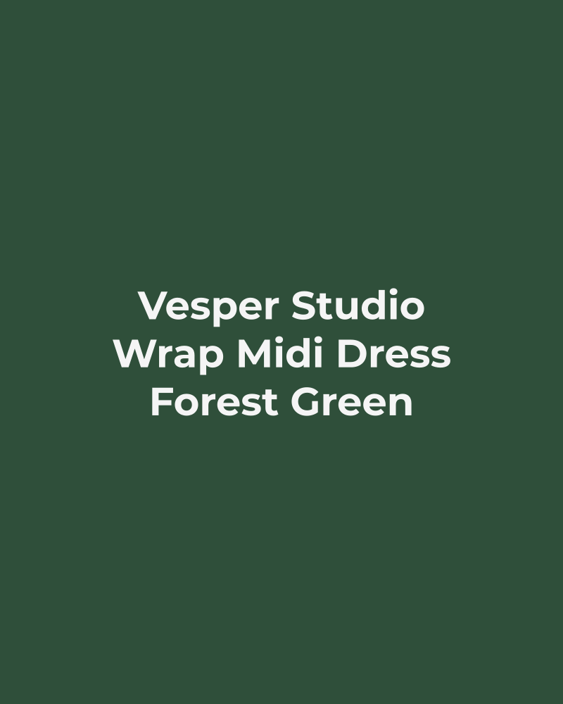 Wrap Midi Dress – Forest Green