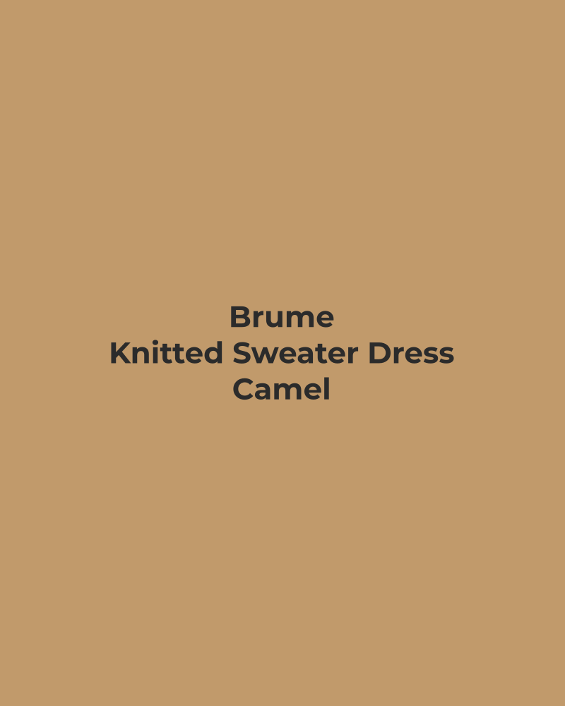 Knitted Sweater Dress – Camel