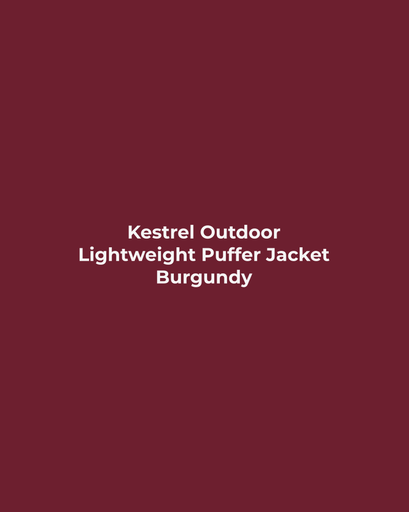 Lightweight Puffer Jacket – Burgundy