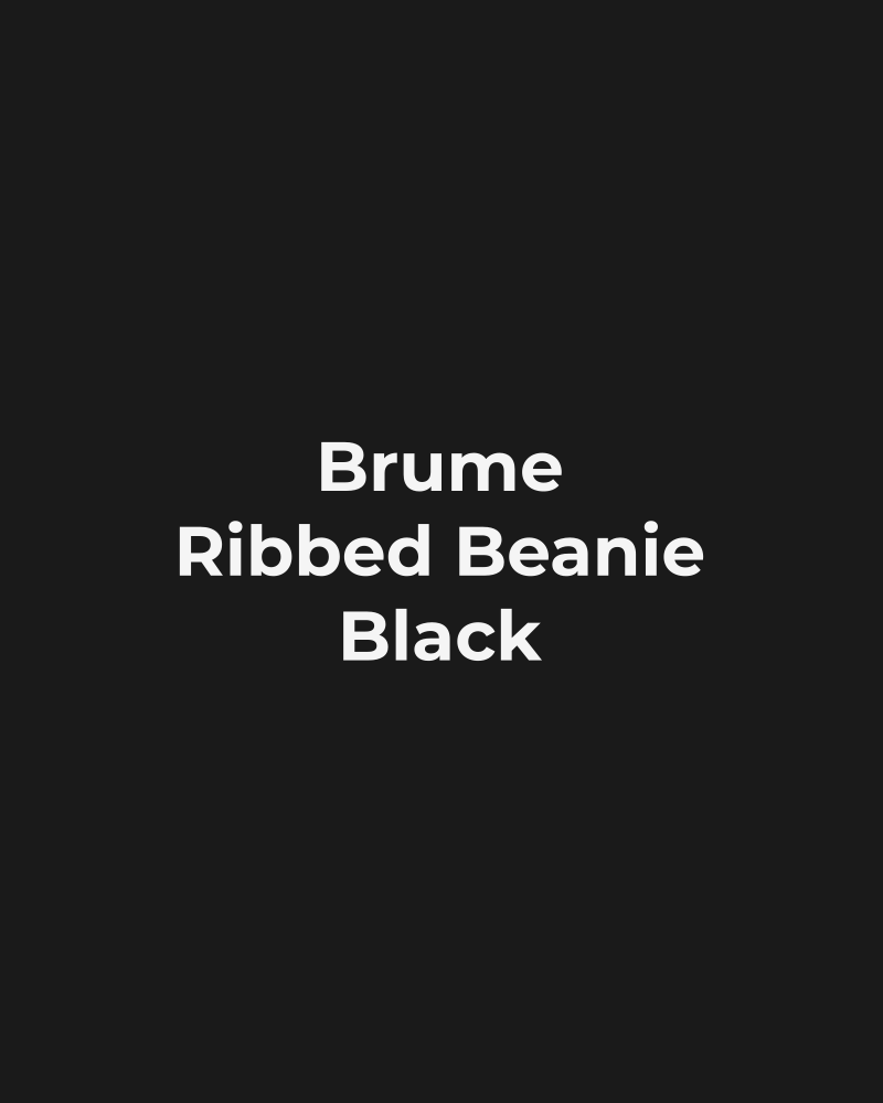 Ribbed Beanie – Black