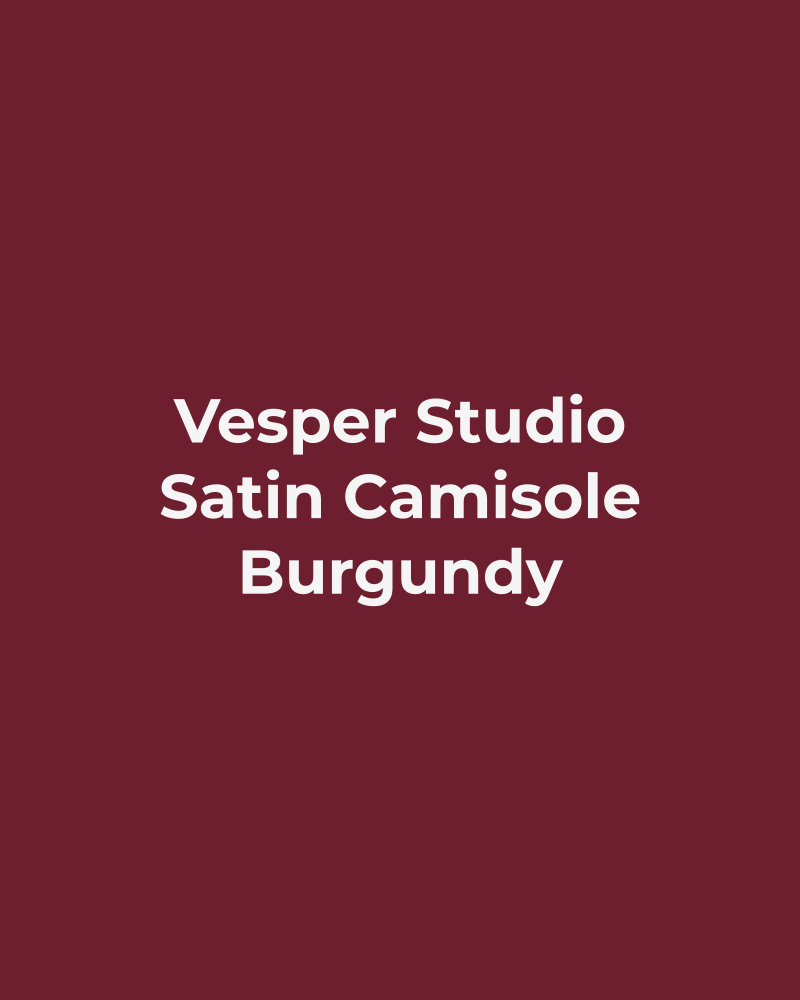 Satin Camisole – Burgundy