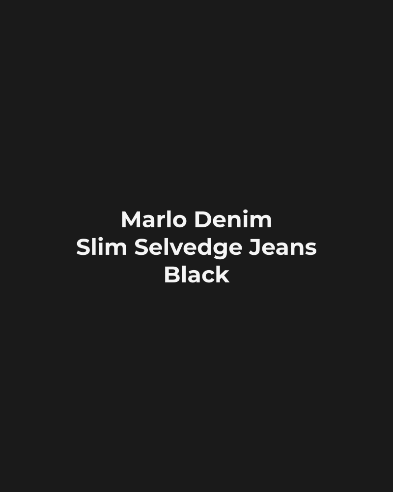 Slim Selvedge Jeans – Black