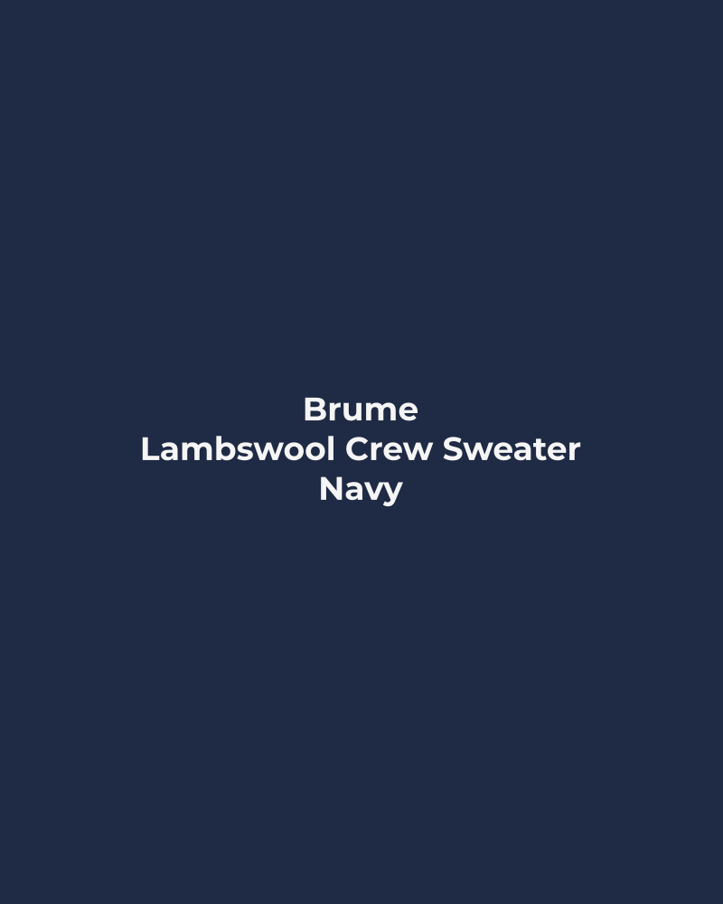 Lambswool Crew Sweater – Navy