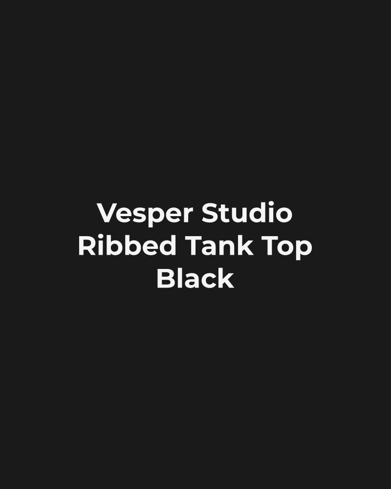 Ribbed Tank Top – Black