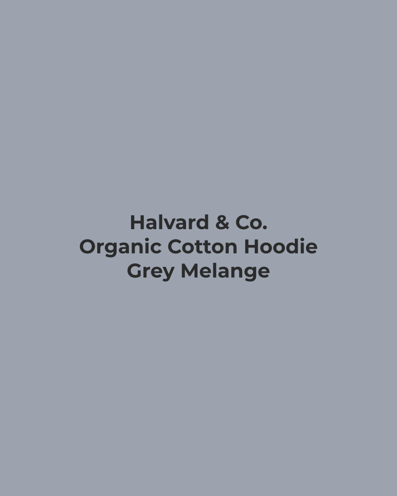 Organic Cotton Hoodie – Grey Melange