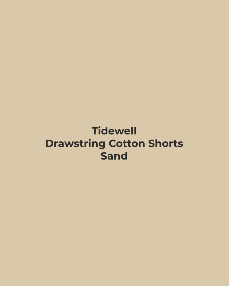 Drawstring Cotton Shorts – Sand