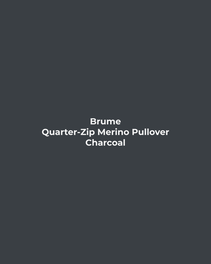 Quarter-Zip Merino Pullover – Charcoal