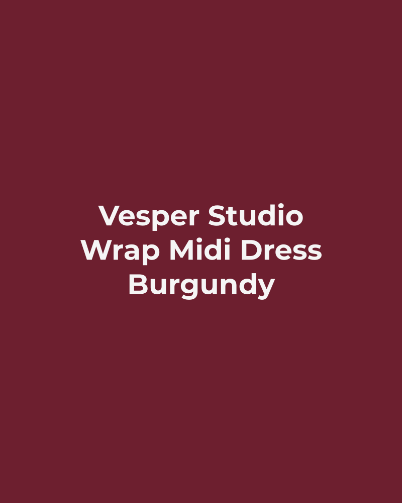 Wrap Midi Dress – Burgundy