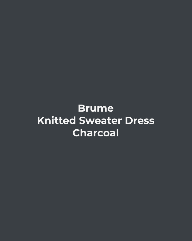 Knitted Sweater Dress – Charcoal