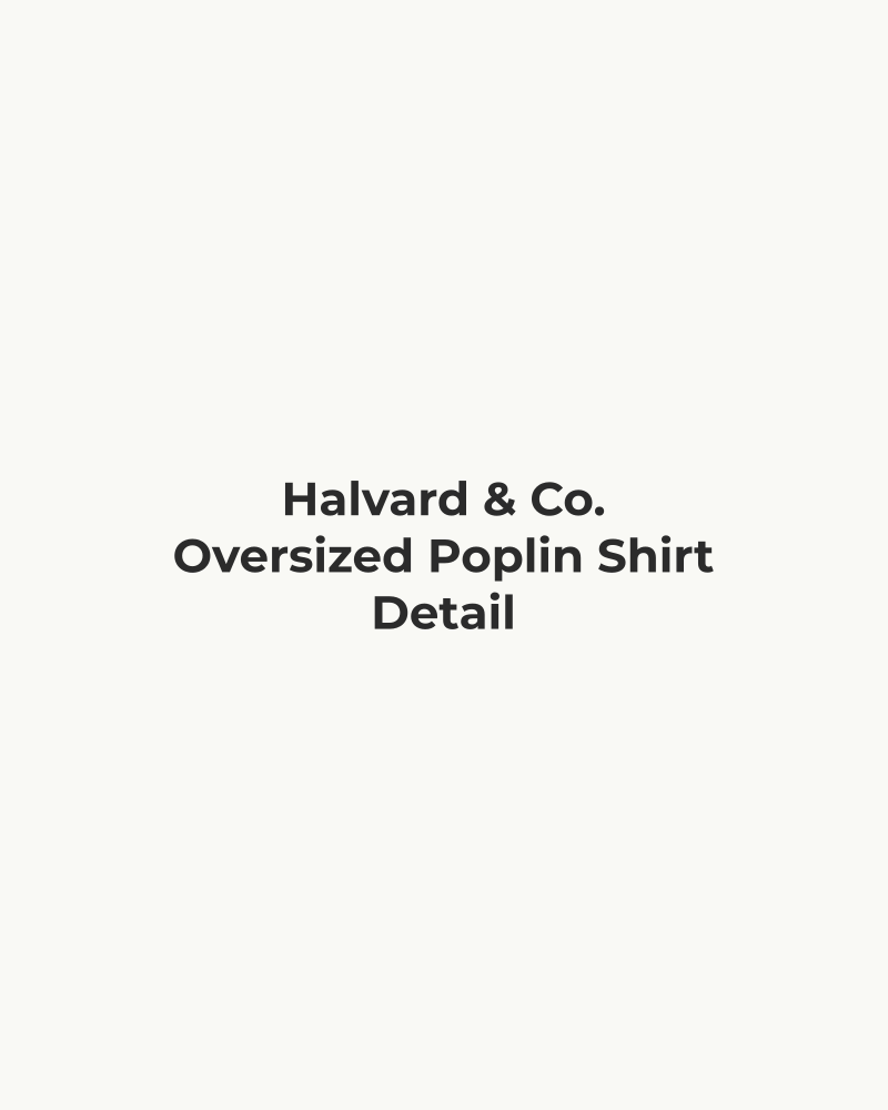 Oversized Poplin Shirt – detail