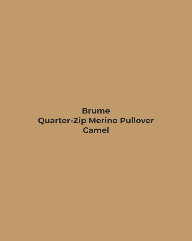 Quarter-Zip Merino Pullover – Camel
