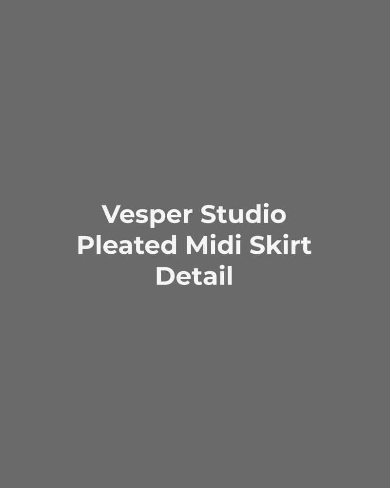Pleated Midi Skirt – detail