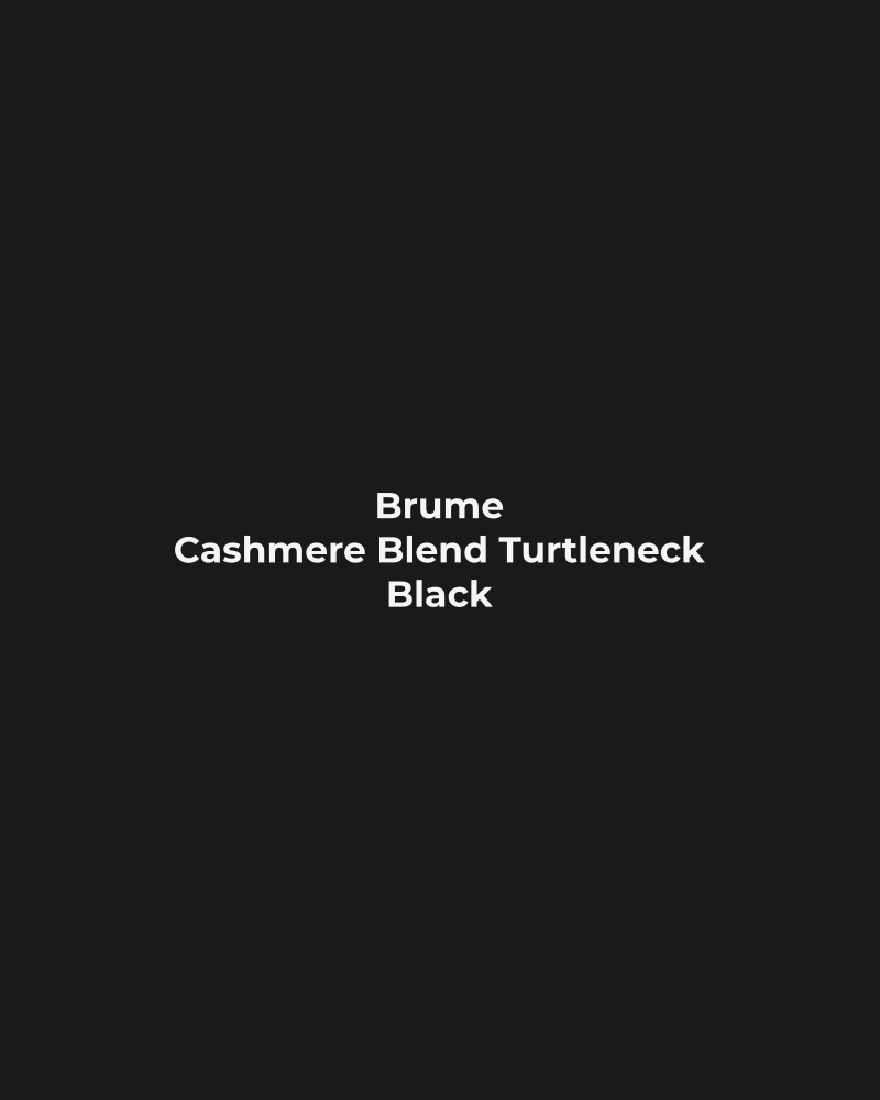 Cashmere Blend Turtleneck – Black