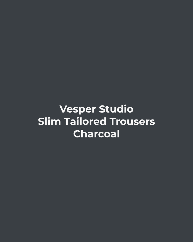 Slim Tailored Trousers – Charcoal