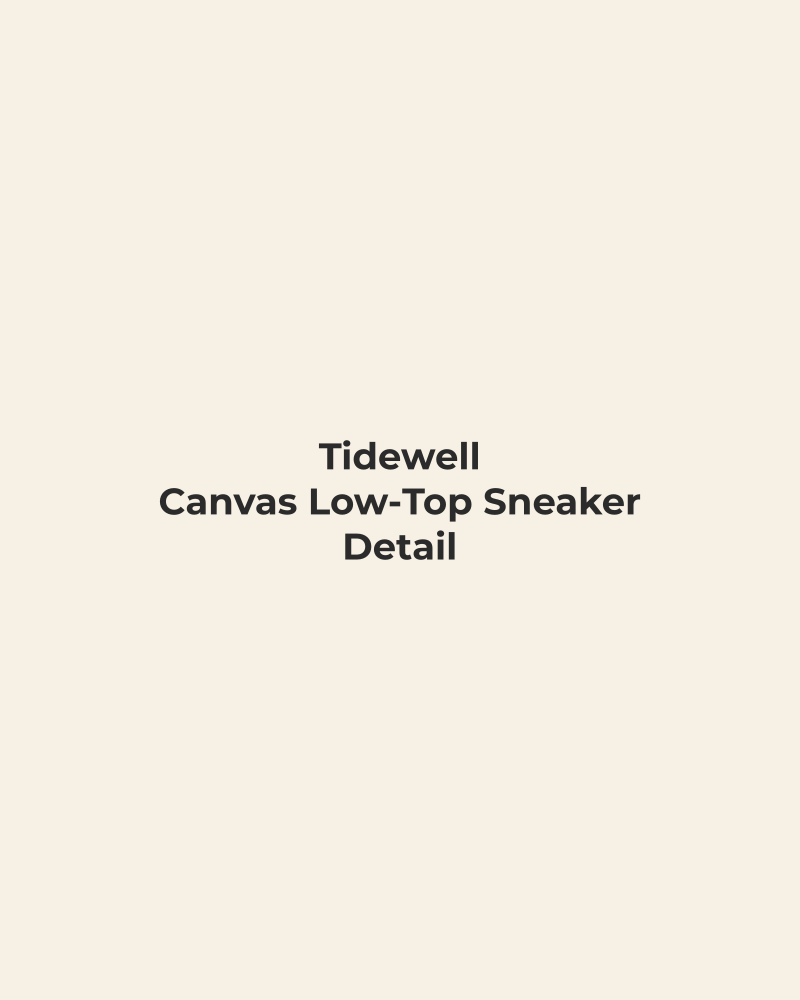 Canvas Low-Top Sneaker – detail